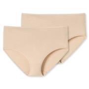 Schiesser 2P 95-5 Organic Cotton Midi Briefs Beige Baumwolle Small Dam...