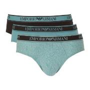 Armani Logo Brief With Core Logo 3P Schwarz/Blau Baumwolle Small Herre...