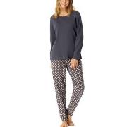 Schiesser Comfort Essentials Pyjama Set Dunkelgrau Baumwolle Large Dam...