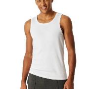 Schiesser Men Double Rib Tank Top Weiß Baumwolle Small