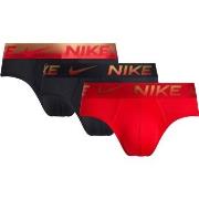 Nike 3P Dri-Fit Essential Micro Hip Brief Rot/Schwarz Baumwolle Medium...