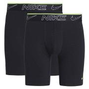 Nike 2P Elite Cotton Stretch Long Boxer Briefs Schwarz Small Herren