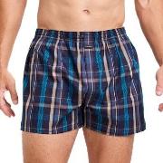 Jockey Woven Poplin Boxer Shorts Blau Muster Baumwolle Large Herren