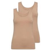 Decoy 2P Wide Strap Bamboo Top Beige Small Damen