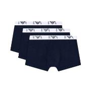 Armani Stretch Jersey Boxer With Logo 3P Marine Baumwolle Small Herren