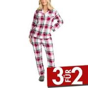 Damella Cotton Flannel Pyjamas Rot/Grün Baumwolle Medium Damen