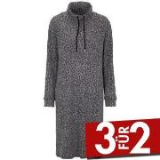 Damella Knitted Long Sleeve Lounge Dress Leopard Small Damen