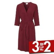 Damella Viscose Plain Wave Robe CL2 Weinrot Bambus Small Damen