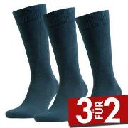 Amanda Christensen 3P True Combed Cotton Sock Grün Gr 39/42