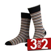 Amanda Christensen True Multi Stripe Ankle Sock Rot/Schwarz Gr 39/42