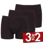 Jockey 3P Cotton Plus Trunk Schwarz Small Herren
