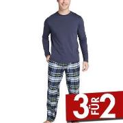 Jockey Pants Flannel Blau/Hellblau Baumwolle Small Herren