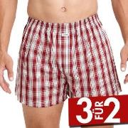 Jockey Woven Poplin Boxer Shorts Rot Muster Baumwolle Medium Herren