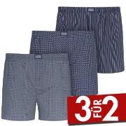 Jockey 3P Woven Soft Poplin Boxer Shorts Marine Baumwolle Small Herren