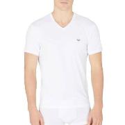 Armani Cotton V-neck T-shirt Weiß Baumwolle Small Herren