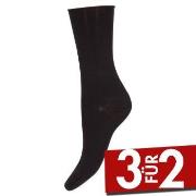 Decoy 2P Fine Knit Cotton Socks Schwarz Strl 37/41 Damen