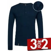 Dovre Organic Cotton Grand Dad Rib Shirt Marine Ökologische Baumwolle ...