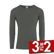 Dovre Wool Long Sleeve T-Shirt Grün Wolle Small Herren
