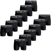Björn Borg 12P Cotton Stretch Boxer 1718 Schwarz Baumwolle Small Herre...