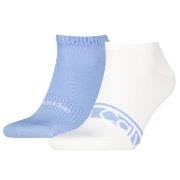 Calvin Klein 2P Cotton Logo Stripe Sneaker Socks Hellblau One Size Her...