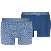 Levis 2P Boxer Briefs Cotton Check Blau Baumwolle Medium Herren
