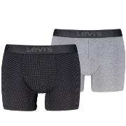 Levis 2P Boxer Briefs Cotton Check Schwarz/Grau Baumwolle Large Herren