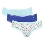 Sloggi 3P GO Crush Hipster Briefs Blau Muster Baumwolle Large Damen