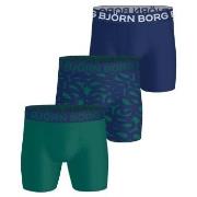 Björn Borg 3P Sports Microfiber Boxers Blau/Grün Polyester Medium Herr...