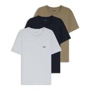 BOSS 3P Classic T ShirtRN Schwarz/Braun Baumwolle Medium Herren