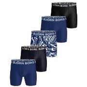 Björn Borg 5P Sports Microfiber Boxer Trunks Schwarz/Marine/Weiß Polye...