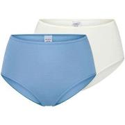 Schiesser 2P Modal Essentials Midi Slips Weiß/Blau Modal 38 Damen