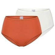 Schiesser 2P Modal Essentials Midi Slips Orange/Weiß Modal 38 Damen