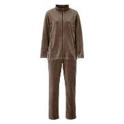 Damella Velour Plain Suit Braun Small Damen