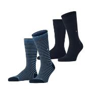 Burlington 2P Everyday Stripe Socks Schwarz/Blau Gr 40/46 Herren