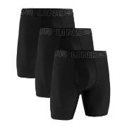Under Armour 3P Performance Tech Solid 9in Boxers Schwarz Polyester Me...
