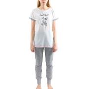 Esprit Anna Pyjamas Set Schwarz/Weiß Baumwolle 38 Damen