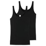 Schiesser 2P Modal Essentials Tank Tops Schwarz 38 Damen