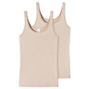 Schiesser 2P Modal Essentials Tank Tops Beige 38 Damen