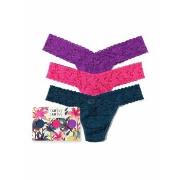 Hanky Panky 3P Low Rise Lace Thong Lila Nylon One Size Damen