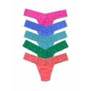 Hanky Panky 5P Signature Lace Low Rise Thong Blau/Grün Nylon One Size ...