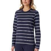 Schiesser Mix and Relax Cotton Longsleeved Shirt Marine gestreift Baum...