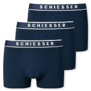 Schiesser 3P Organic Cotton Boxer Briefs 3XL-4XL Dunkelblau Baumwolle ...