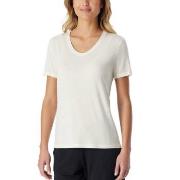 Schiesser Women Mix and Relax V-neck T-Shirt Elfenbein Modal 38 Damen