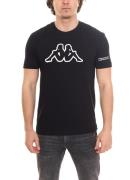 Kappa Herren Baumwoll-Shirt Rundhals-Shirt mit großem Logo-Patch Kurza...