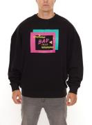 BAD+MAD Berlin Sweat Herren Rundhals-Pullover mit buntem Front-Print S...