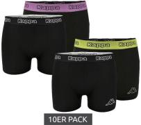 10er Pack Kappa Herren Boxershorts mit Marken Schriftzug und Logo Unte...