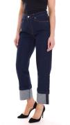 s.Oliver Karolin Damen modische Denim-Jeans Straight-Leg Hose 7/8 9064...