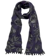 J.Jayz Damen Schal leichtes Sommer-Tuch mit Blumen-Print und Stoff-Bom...