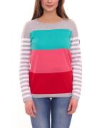 KangaROOS Damen Pullover Color-Blocking Baumwoll-Shirt 59680160 Grau/T...