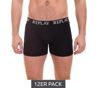 12er Pack REPLAY Herren Retro Boxershorts Baumwoll-Unterwäsche I101102...